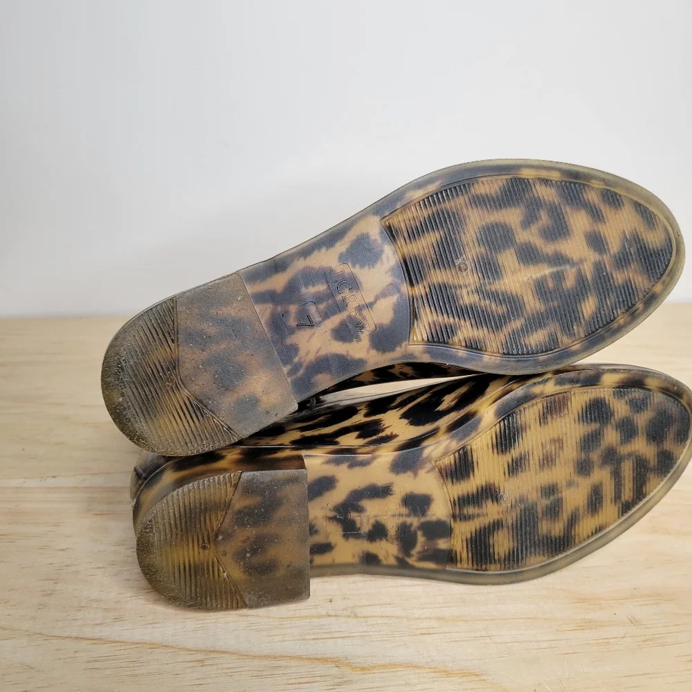 J. Crew leopard print shirt rain boots 7 - Picture 4 of 5